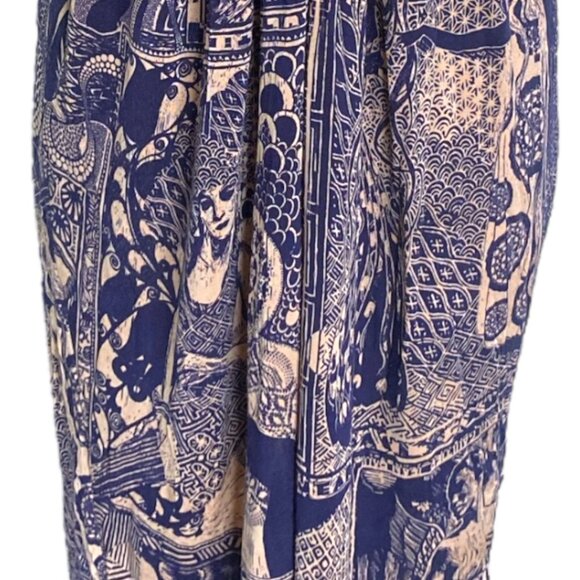 Jean Paul Gaultier Maille Femme Dress Crochet Tattoo Dress Size L Blue White JPG - Picture 6 of 14